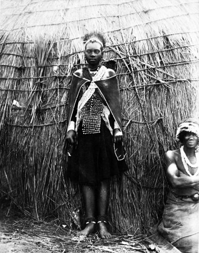 Eine Zulu-Braut, ca. 1895 von South African Photographer